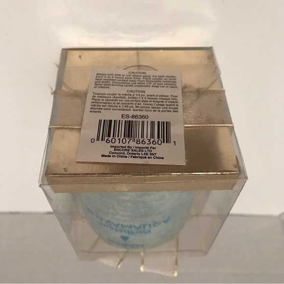 March BIRTHSTONE CANDLE - aquamarine - Picture 4 of 4